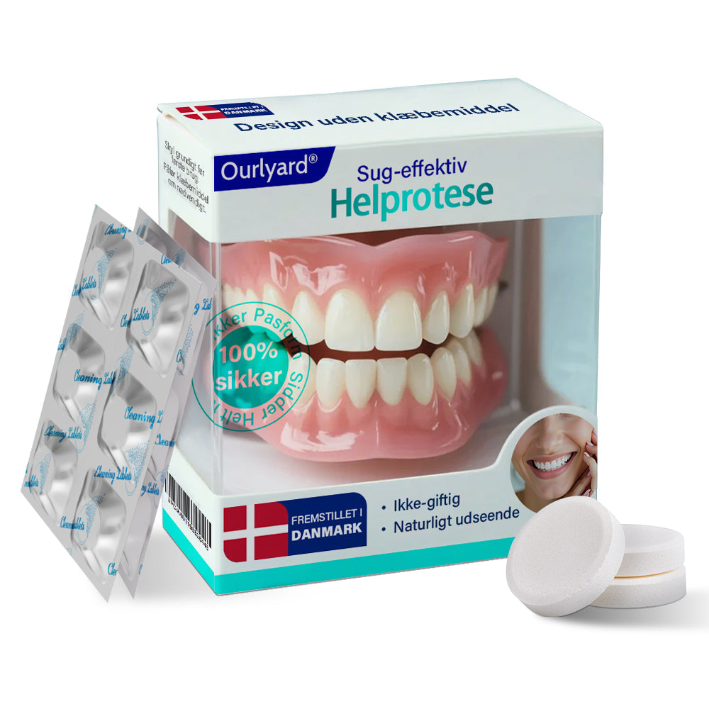 ✅ Fremstillet og sendt fra Danmark | Ourlyard® Suction-fit Komplett Tandprotes 🍀