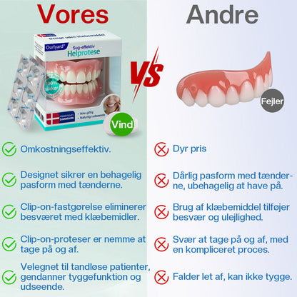 ✅ Fremstillet og sendt fra Danmark | Ourlyard® Suction-fit Komplett Tandprotes 🦷🦷